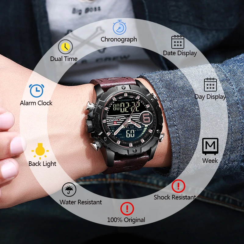 NAVIFORCE часы мужские роскошные спортивные и фирменные s кварцевые светодиодный