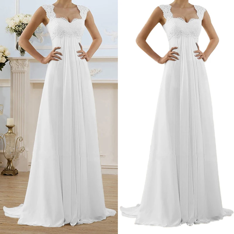 Женское вечернее длинное платье макси Кружевное белое с открытой спиной |