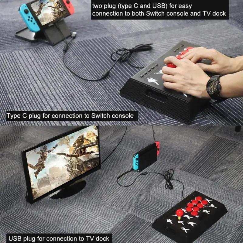 Проводной игровой контроллер геймпад Fighting Stick джойстик для ПК X input nyd