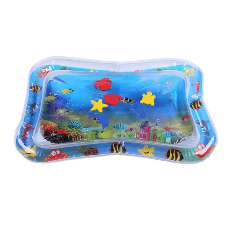 

4 Designs Baby Kids Water Play Mat Inflatable Infant Tummy Time Playmat Toddler for Baby Fun Activity Play Center Dropship