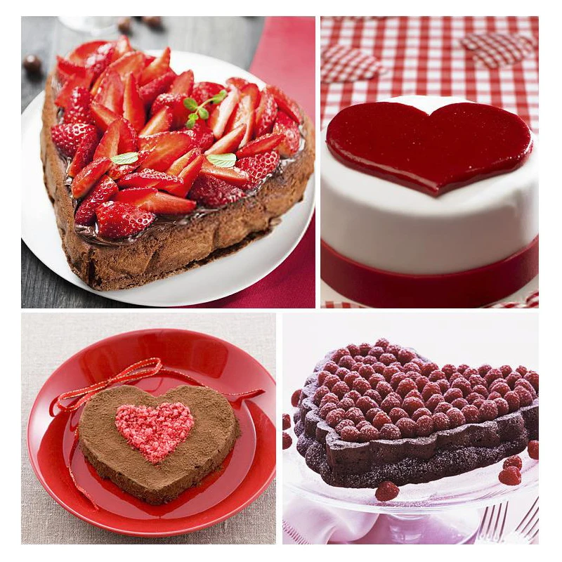 Регулируемая форма для торта в форме сердца из нержавеющей стали | Дом и сад