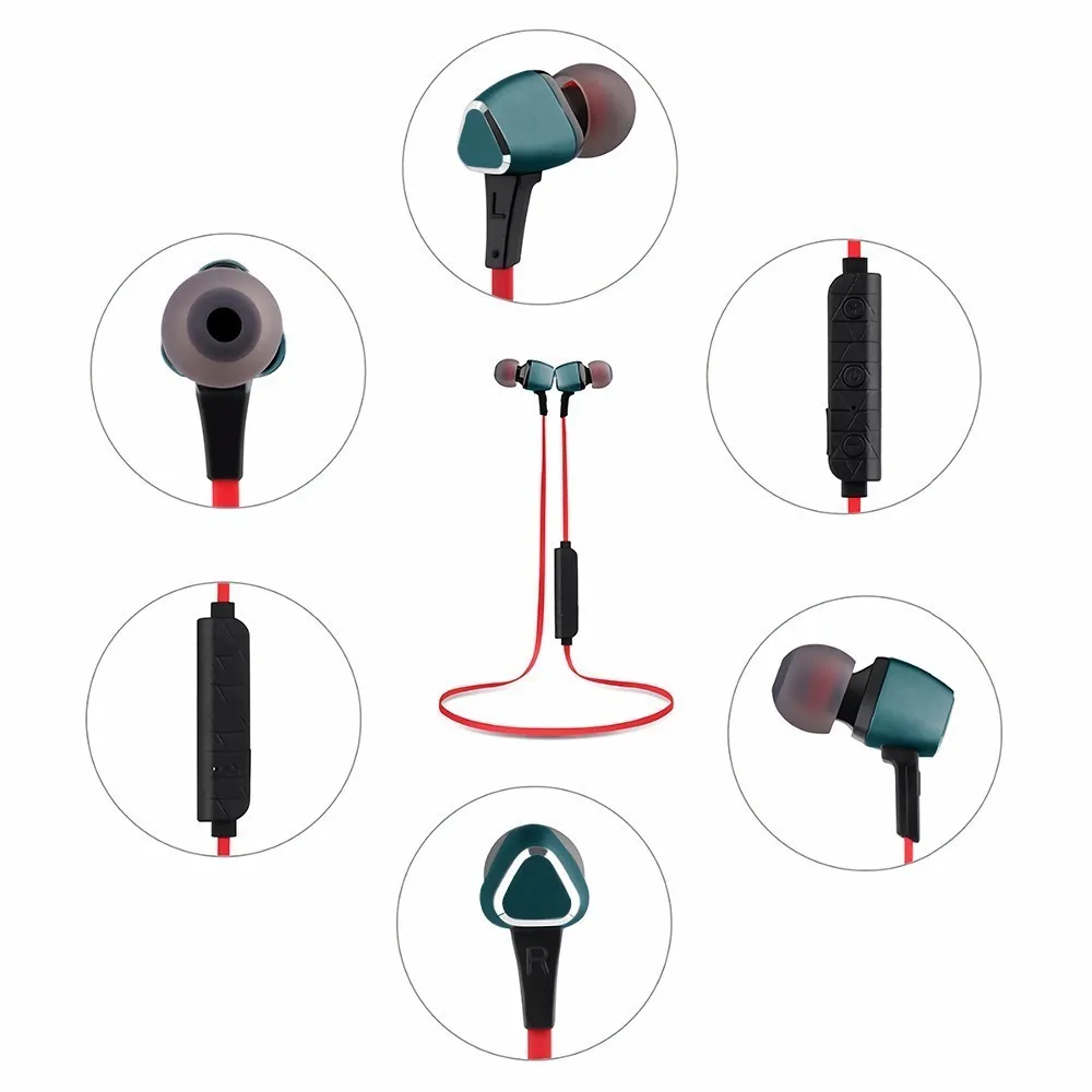 CHYI Bluetooth наушники беспроводные спортивные магнитная гарнитура стерео микрофон