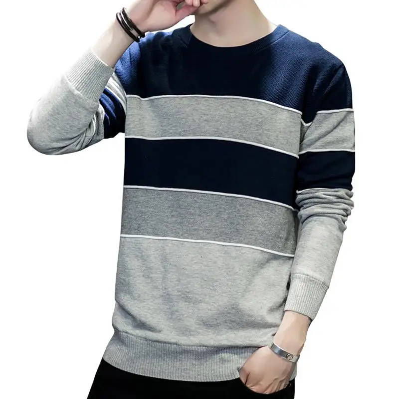 2019 новый весенний Мужской Хлопковый свитер мужские с длинным рукавом пуловеры