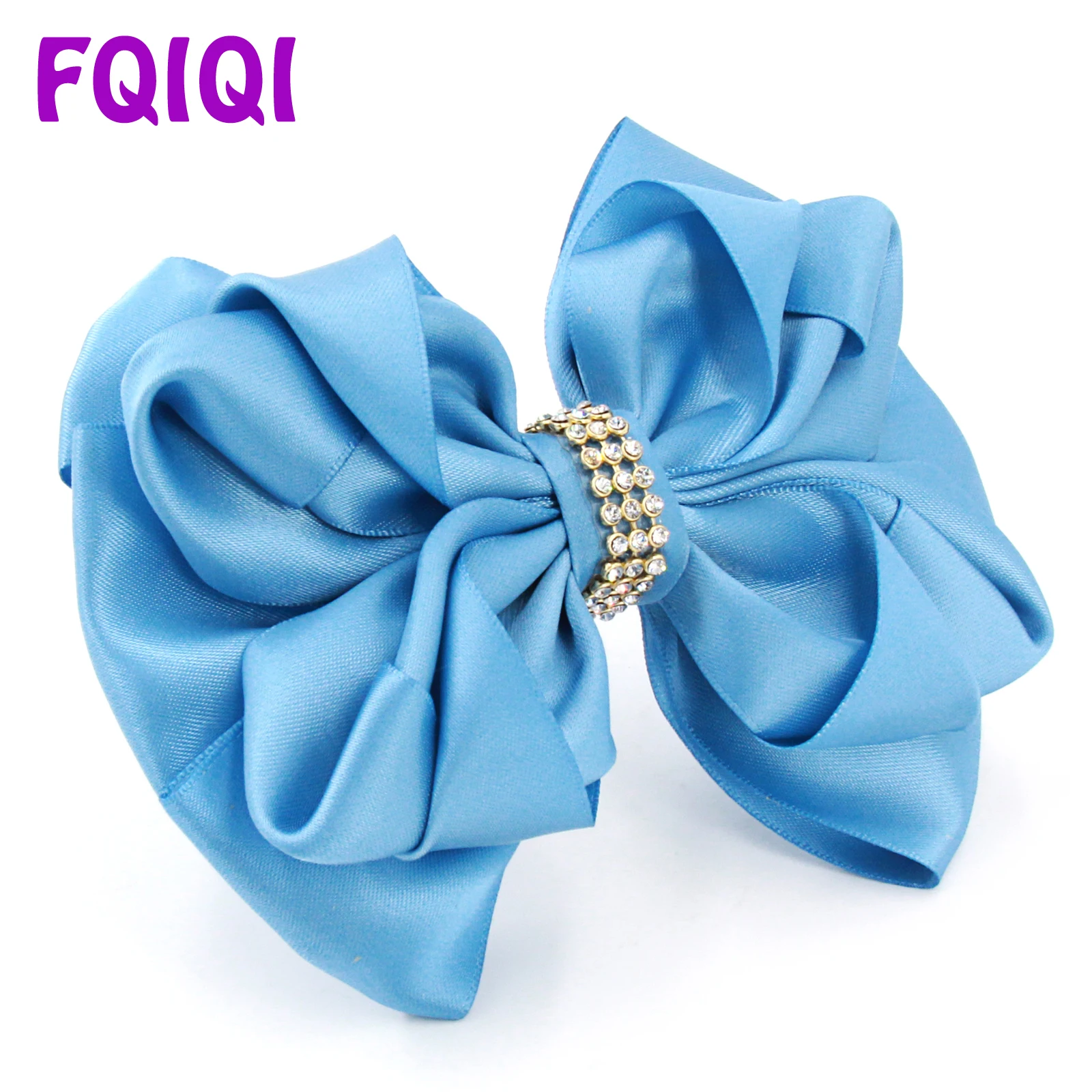 FQIQI 5 Inch Women Shining Ribbon Handmade Bow Baby Hair Clip Christmas Bows Dance Party Kids Accessories Knot | Детская одежда и