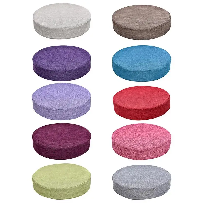 Круглый льняная подушка для сидения моющийся Ткань татами балкон эркерное окно