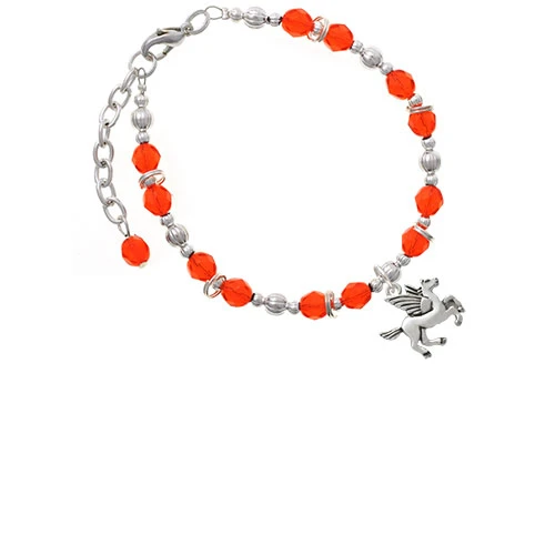 Medium Pegasus Orange Beaded Bracelet |
