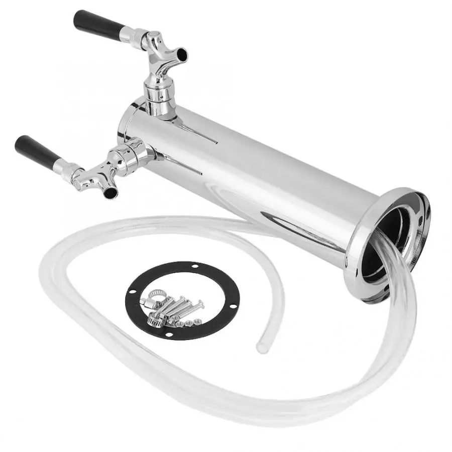 Высокое качество из нержавеющей стали пивная башня кран с двойной головкой