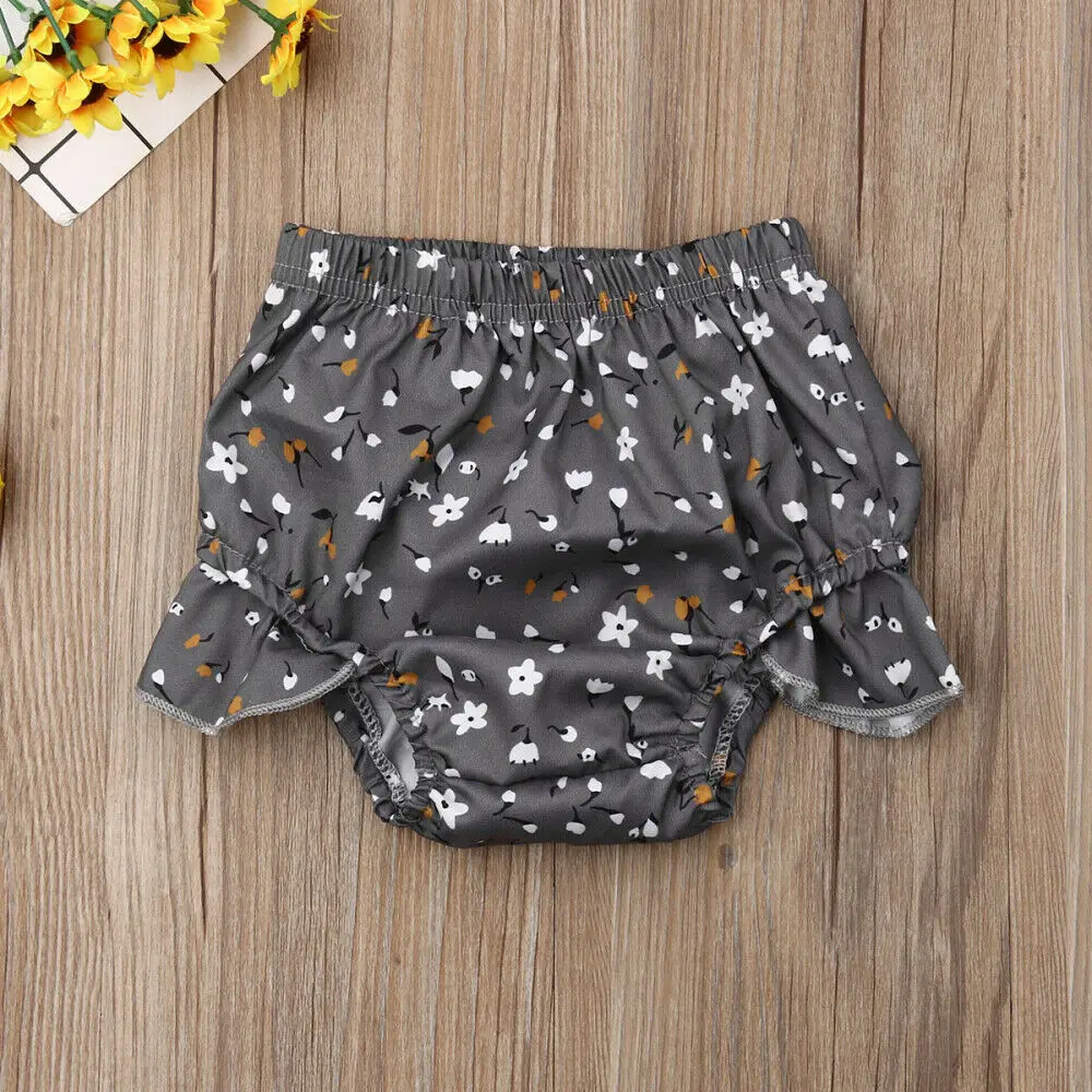 Летние шорты для маленьких мальчиков и девочек одежда с цветочным принтом