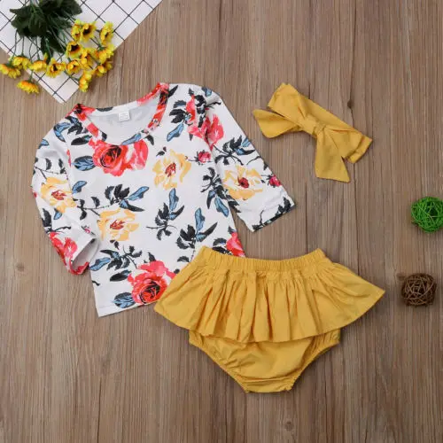 Комплект из 3 х предметов для новорожденного одежда маленьких девочек комбинезон