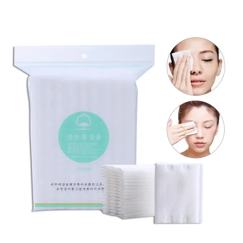 200 шт/подушечка двухсторонняя очистка хлопок уход за кожей лица косметические