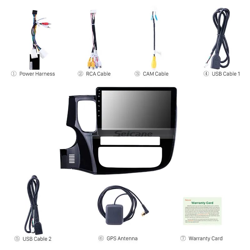 Seicane для 2014 2015 2016 2017 Mitsubishi OUTLANDER 2din Android 8 1 автомобильный мультимедийный плеер GPS