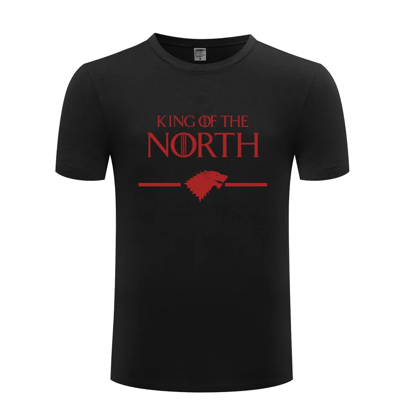 Мужская футболка King of The North Stark повседневная хлопковая Футболка с круглым вырезом