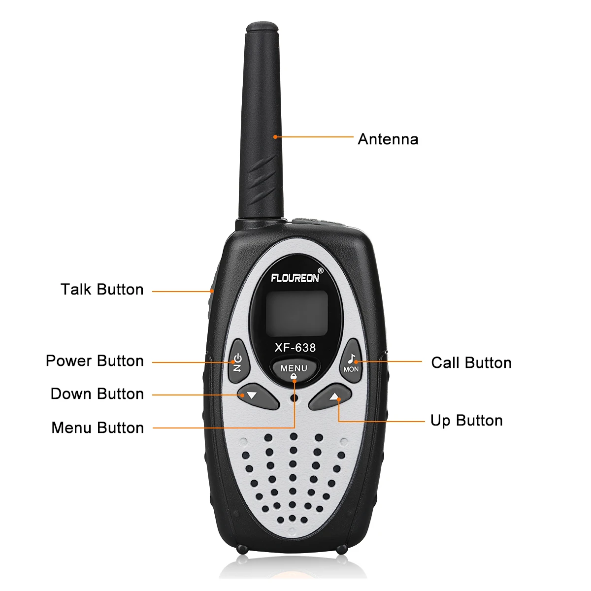 8 канальные двухканальные рации FLOUREON радиостанции UHF400 470MHZ радиосвязь 3 км
