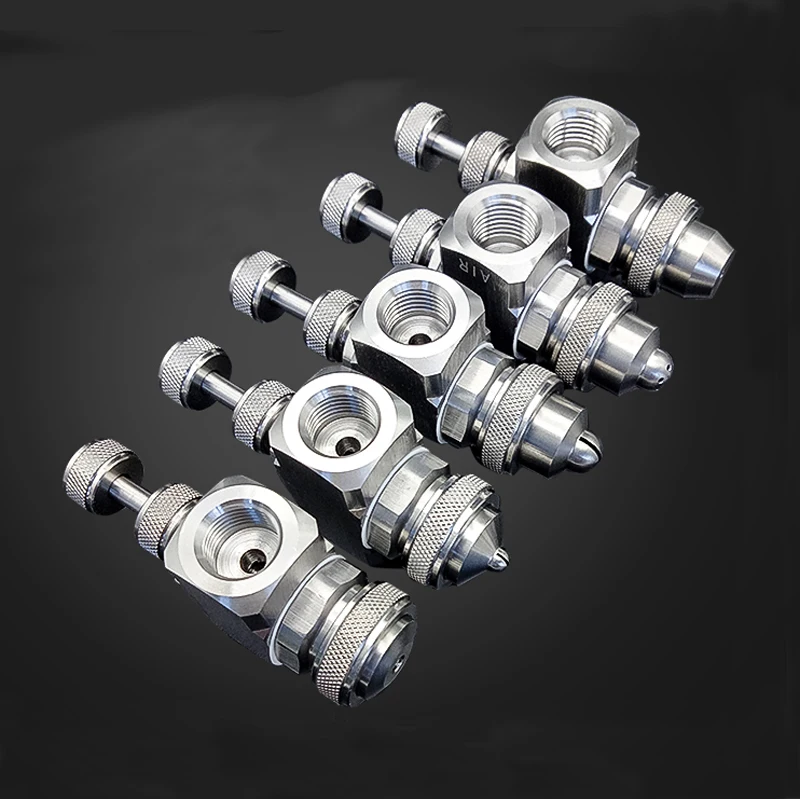 (5pcs/lot) free shipping ! 1/4'' adjustable flow rate ss304 Air atomizing nozzle,6 styles,Sprayers,Watering Kits