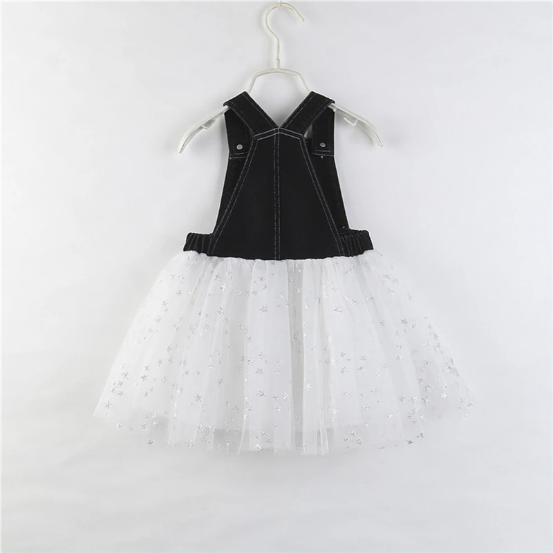2019 Toddler Baby Girls Dress Summer Patchwork Denim Princess Sleeveless Tutu Tulle Lace Dresses Costume Clothing Sundress | Детская