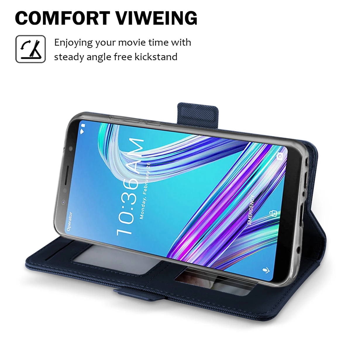 For Asus ZenFone Max Pro M1 ZB601KL Case Flip Rotate Card Slot Stand Mirror PU Leather Wallet ZB602KL | Мобильные телефоны и