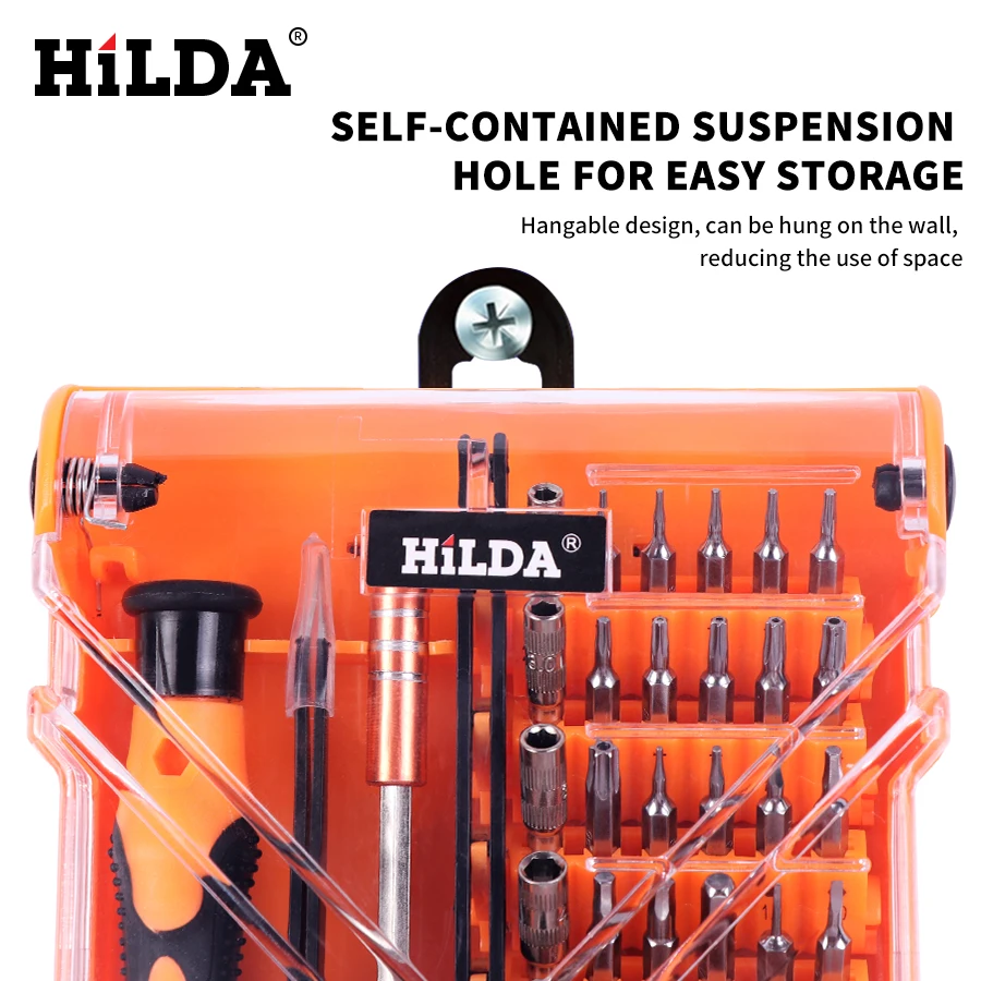 Набор отверток HILDA 35 в 1 домашний полезный многофункциональный инструмент