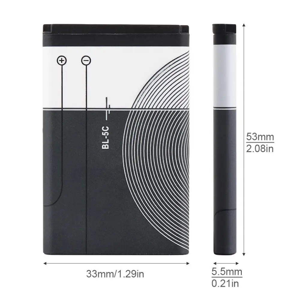 BL 5C 3 7 V 600mAh телефон Встроенный литий ионный сменный аккумулятор с