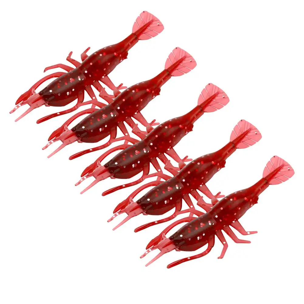 5 шт. рыболовная приманка имитация тип омаров Мягкая креветка бионическая трава