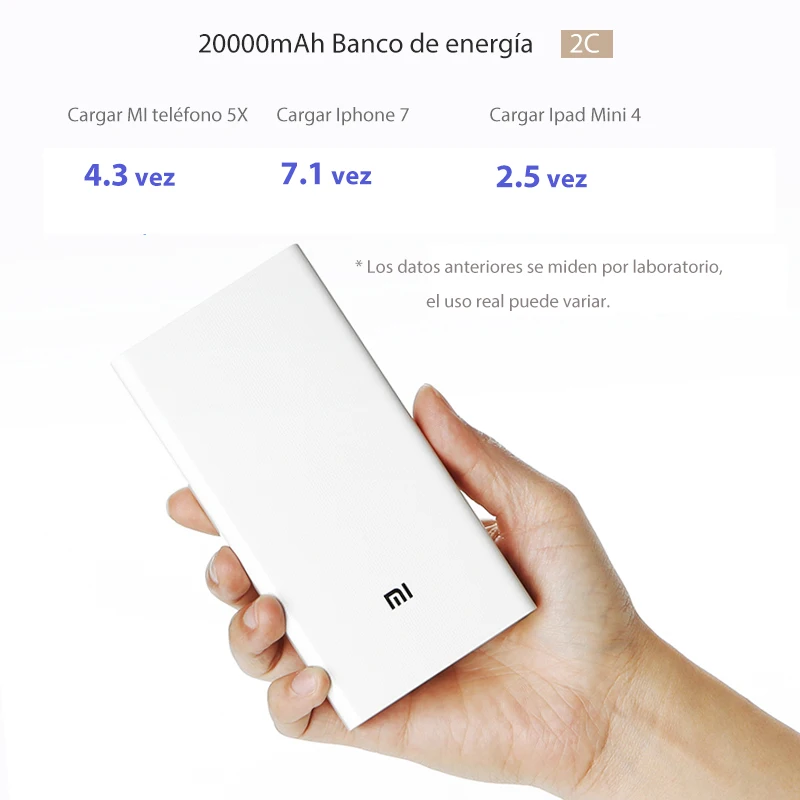 20000 мАч Xiao mi power Bank 2C внешний аккумулятор поддержка QC3.0 Dual USB портативное быстрое