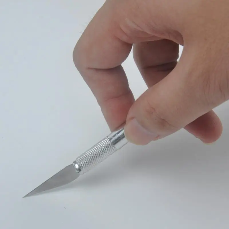 Metal Handle Scalpel 9 Blades Knife Wood Paper Cutter Craft Pen Knives Engraving DIY Repair Hand Tools | Инструменты