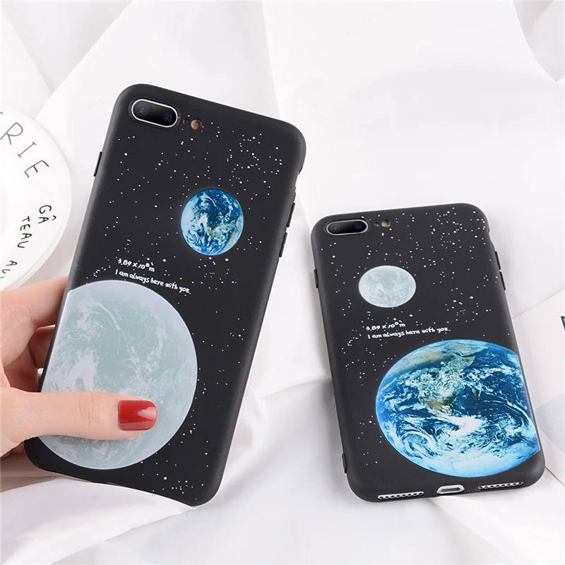Lovebay Phone Case For iPhone 6 6s 7 8 Plus X XR XS Max 5 5s SE Fashion Cute Cartoon Planet Moon Star Soft TPU |