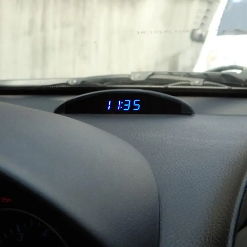 Новинка автомобильные часы термометр вольтметр 3 в 1 светодиодный цифровой