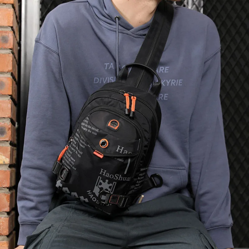 Нейлоновый мужской рюкзак на одно плечо военный Повседневный модный высокого