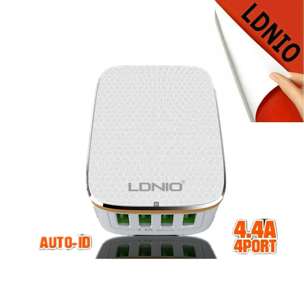 Ультракомпактное дорожное зарядное устройство LDNIO с 4 портами USB складная вилка
