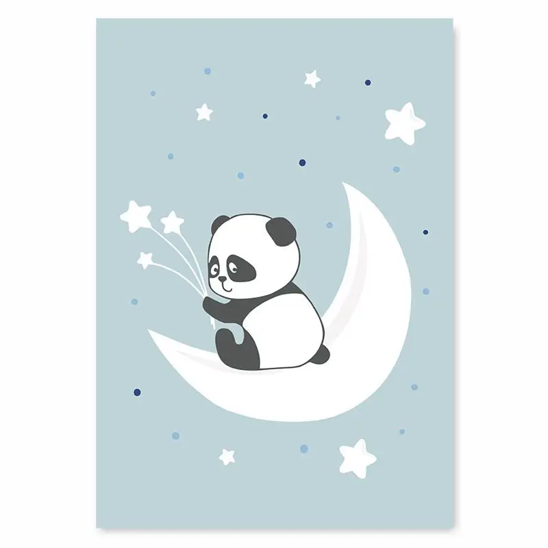 Панда простой стиль козье Искусство украшение спальня детская комната в рамке