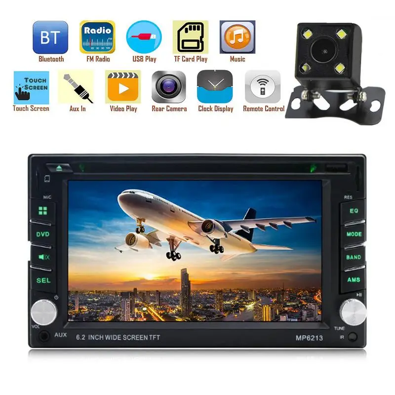 Автомобильный видеоплеер сенсорный экран 7 дюймов с функцией Bluetooth FM AUX USB SD MP5 GPS