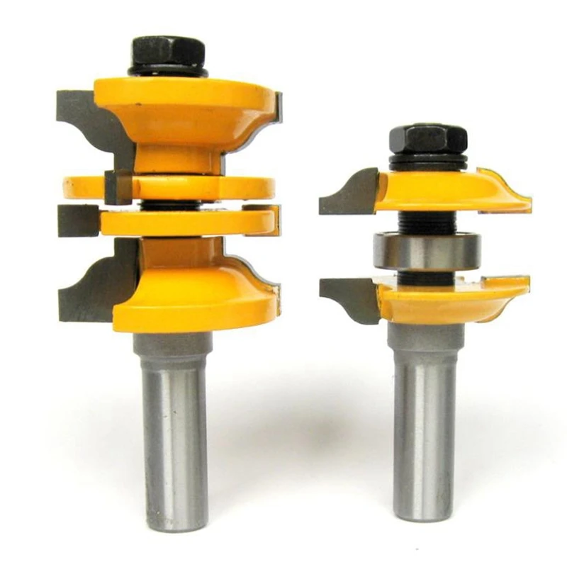 2 Pcs 1/2 inch Milling Cutter Shank Entry Interior Door Ogee Matched RS Router Bit Set |