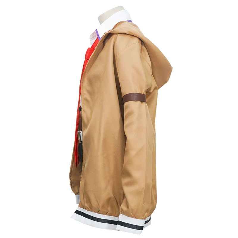Костюм для косплея Kurisu Steins Gate Makise куртка пальто костюмы рубашка шорты женский