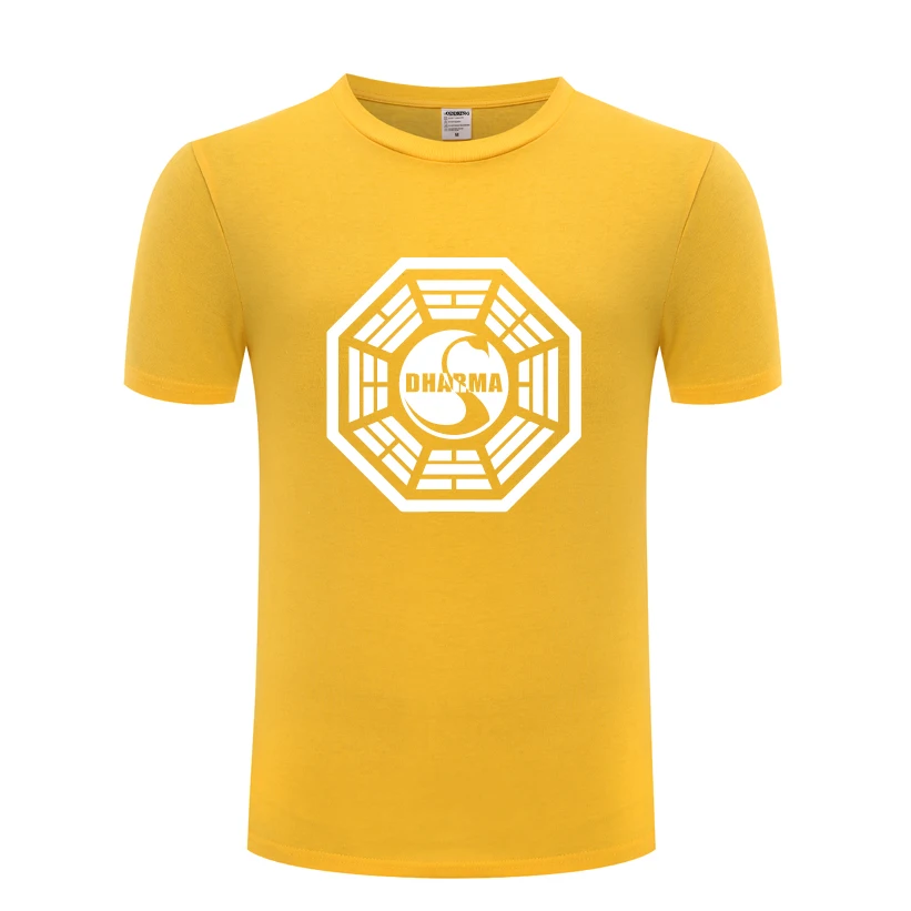 Dharma Initiative Swan Logo Lost Мужская футболка 2018 новая хлопковая Повседневная с коротким