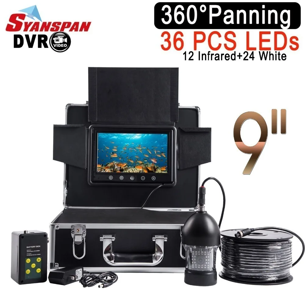 Водонепроницаемый рыболокатор SYANSPAN 20 м DVR 7 дюймовый ЖК монитор видеокамера 1000TVL