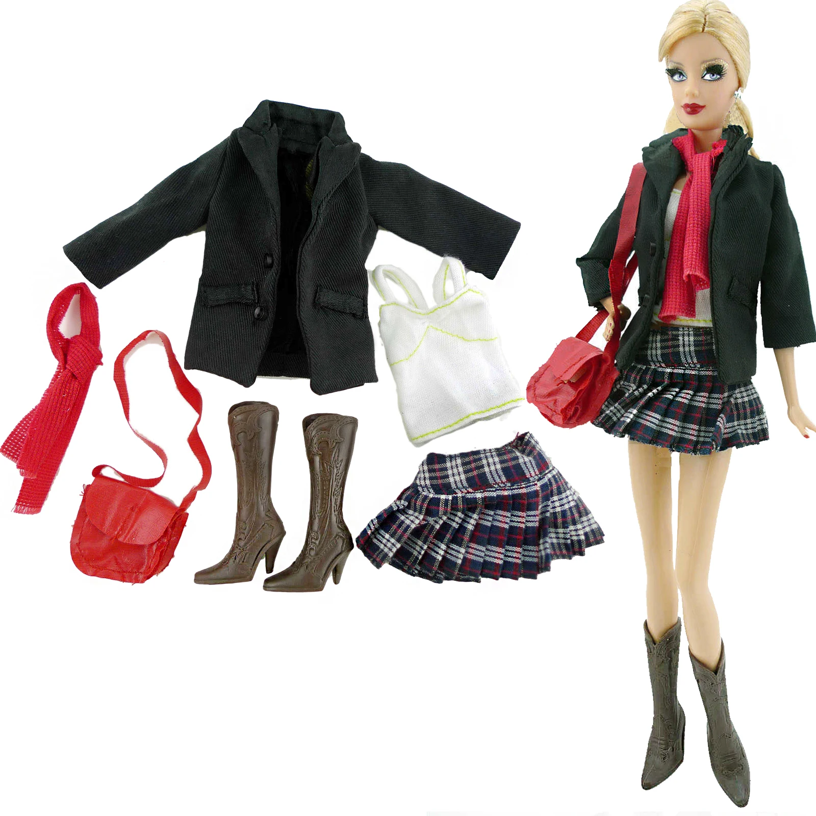 Кукла аксессуары повелительницы наряд Униформа сумка с шарфом обувь британский