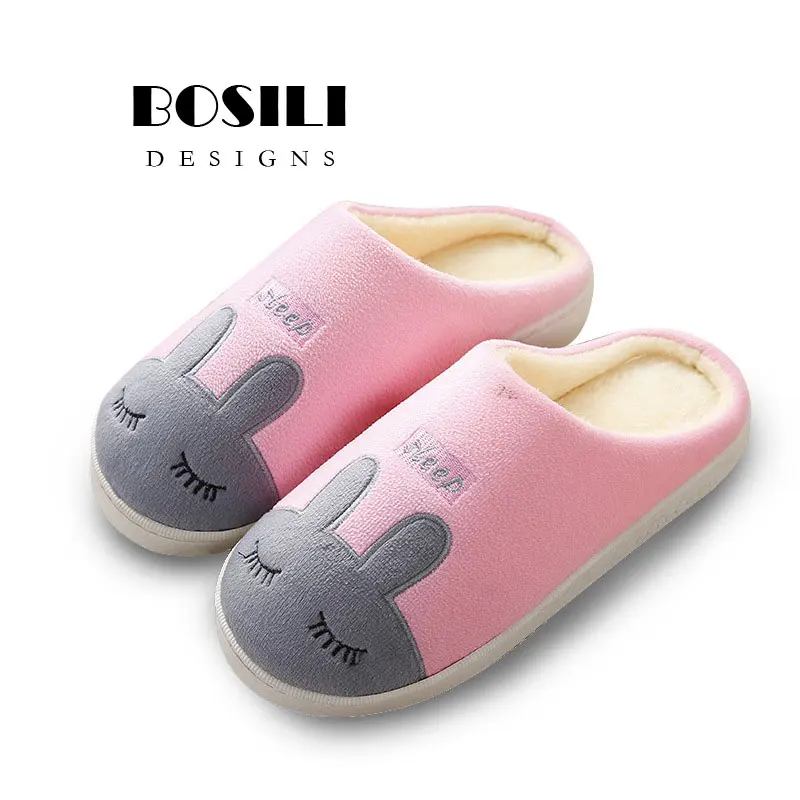 

Zapatos De Mujer Real Unicornio 2020 New Womens And Mens Same Style Warm Winter Soft Cashmere Shoes Rabbit Cute Cotton Slippers