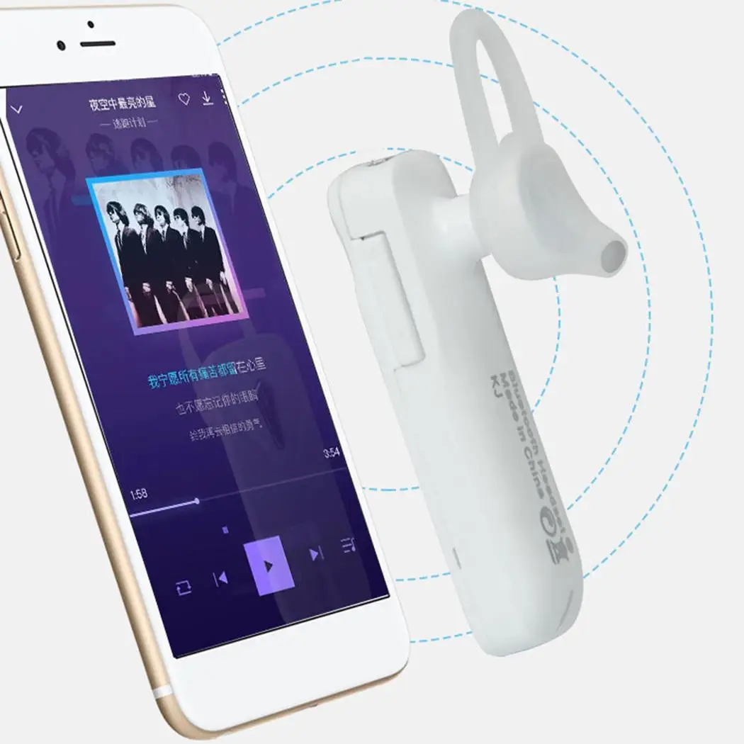 Общие беспроводные Bluetooth стерео наушники в ухо 20-20 кГц 32 3h повседневные 3mW 42dB Micro USB