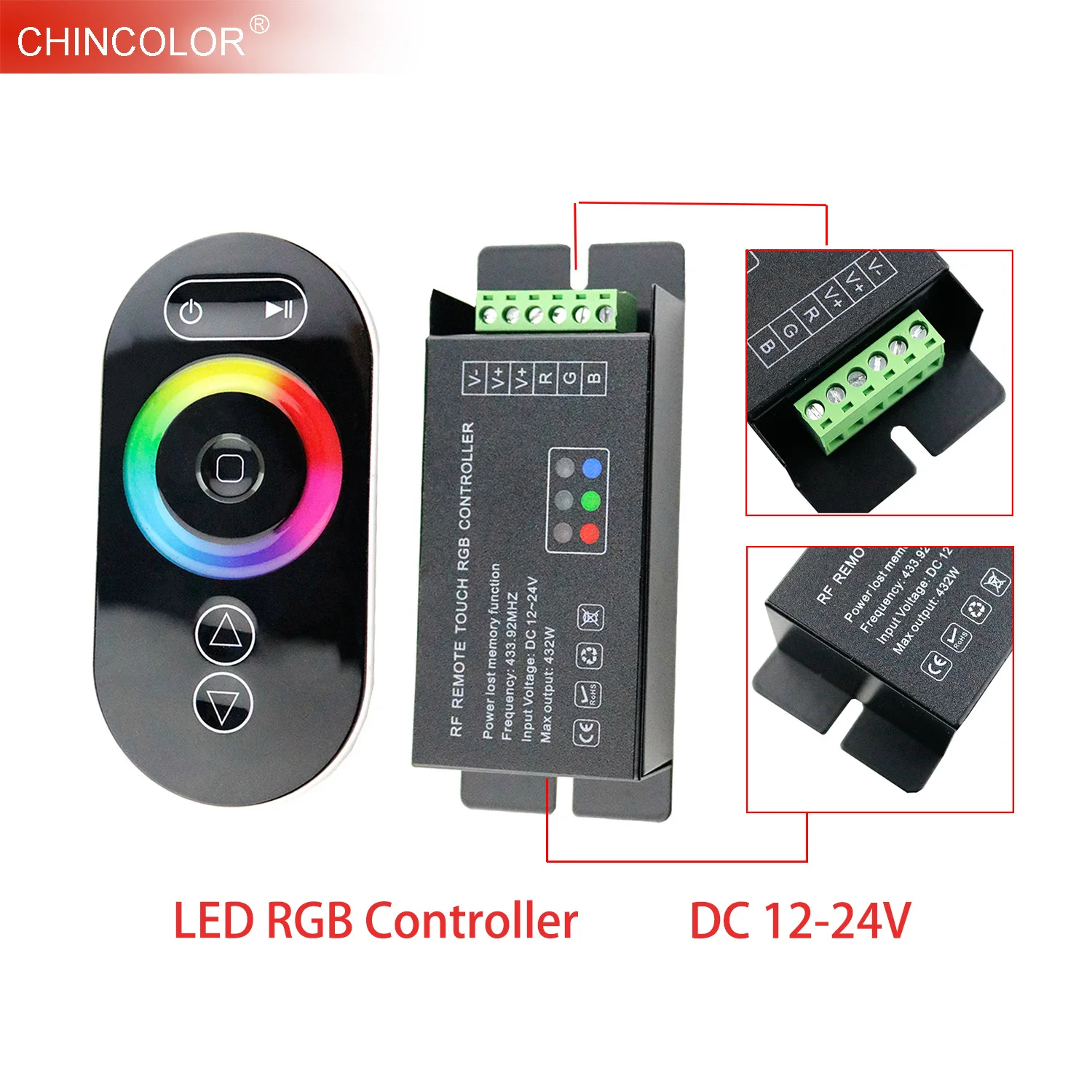 Сенсорный светодиодный RGB-контроль ler GT888 6Ax3channel RF беспроводной пульт