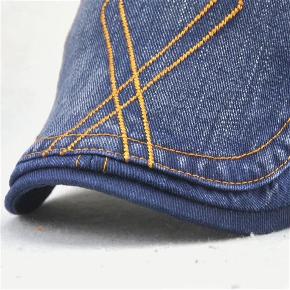 Мужской Хлопковый берет газетчик кепка Утконос с козырьком Регулируемая Кепка