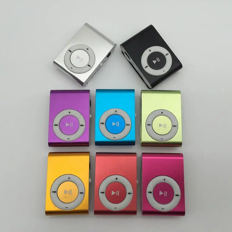 Новинка большая акция портативный mp3 плеер зеркальный металлический мини клип