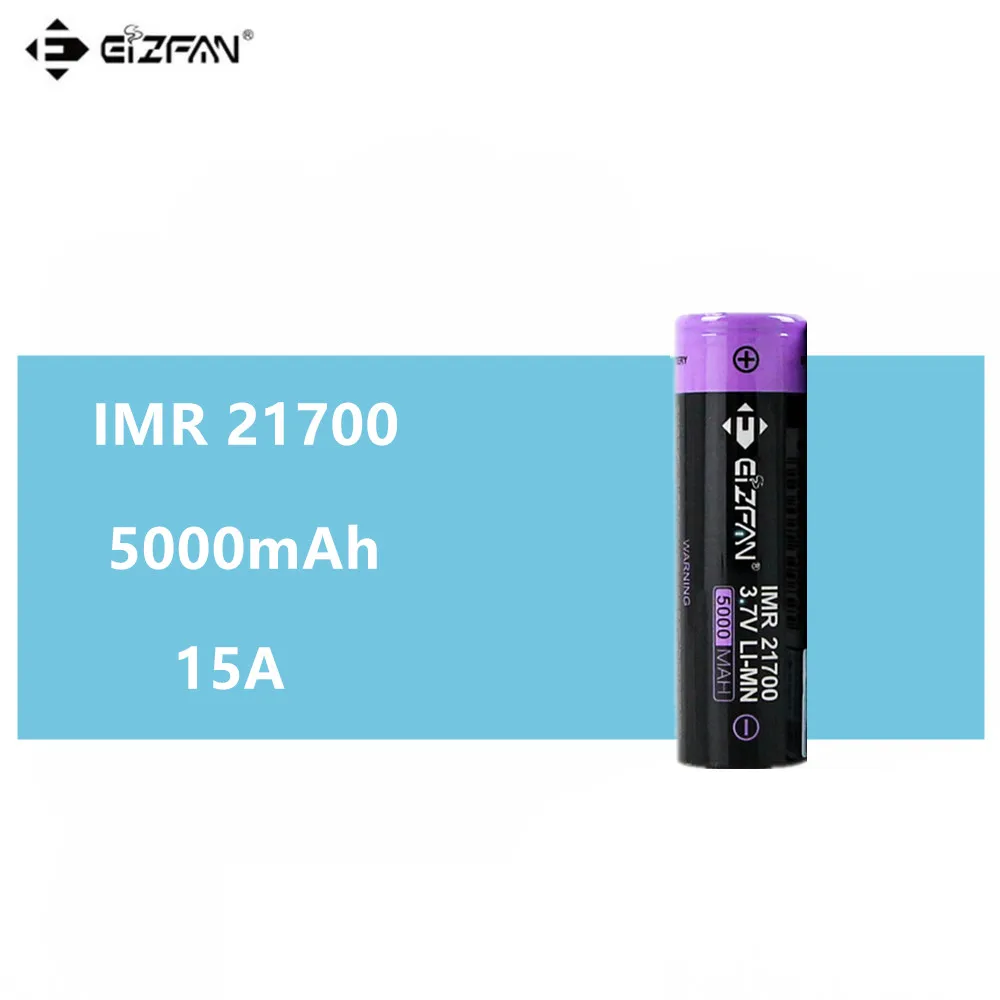 EIZFAN IMR 21700 5000 мАч 15A аккумуляторная батарея EFAN для Joyetech ESPION Vaporesso vape Blade Eleaf iStick Pico Mod