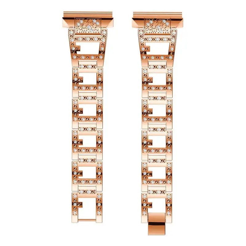 

Fashion Smart Watch Strap Sun-Shaped Diamond-Studded Stainless Steel Strap Bracelet Strap for Fitbit Versa