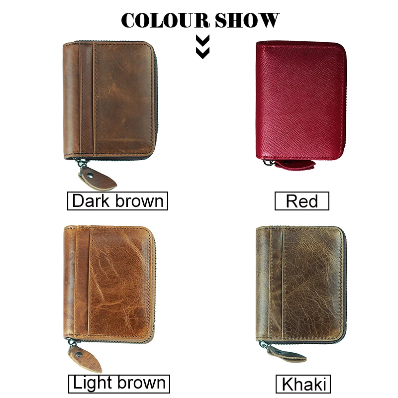 Мужской кошелек из натуральной коровьей кожи с блокировкой RFID держатель для карт