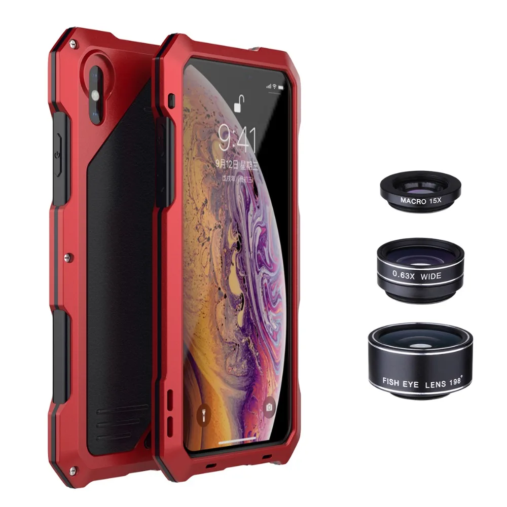 AKASO лучший чехол для Iphone XR MAX XS Алюминиевый противоударный из силиконовой резины
