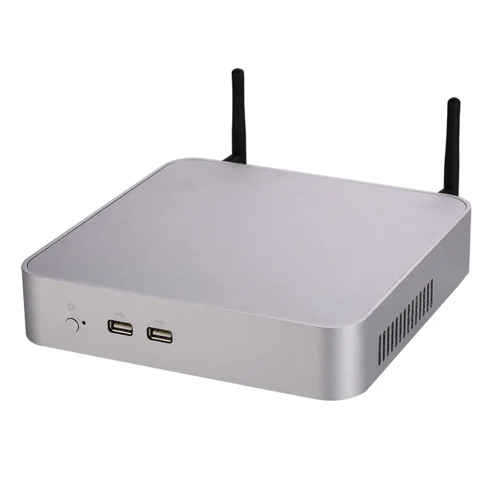 Вентилятор мини ПК Intel Core I7 7700HQ Windows 10/Ubuntu серебристый [HUNSN BA03L] (WiFi/1HD1. 4/1DP1. 2/1VGA/4USB3.
