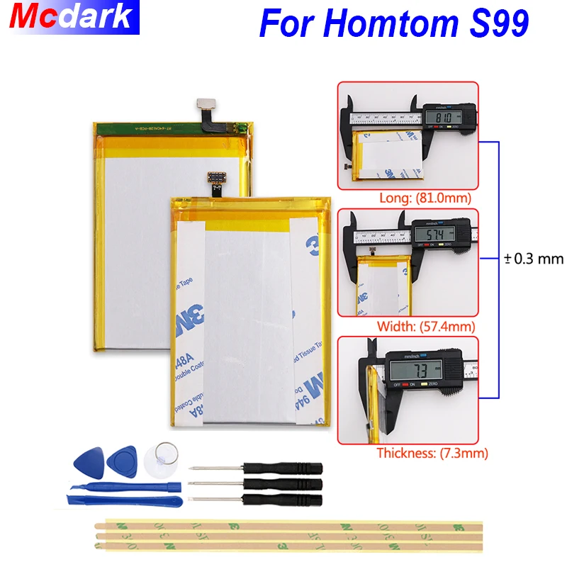 Mcdark 6200 мАч для Homtom S99 батарея аккумуляторная AKKU ACCU PIL мобильный телефон с