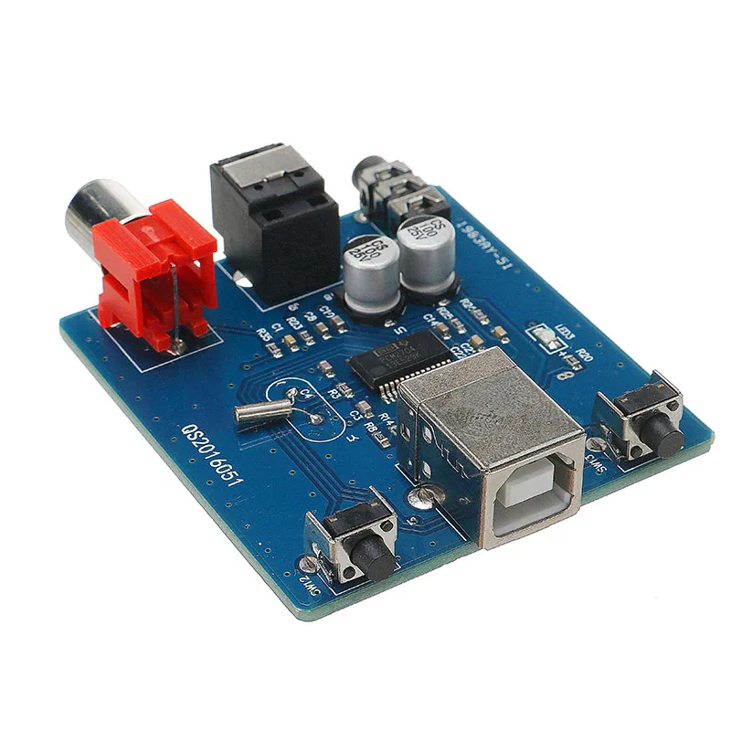 LEORY 1 шт. 3 5 мм PCM2704 аудио hi fi модуль DAC USB в S/PDIF звуковая карта декодер плата