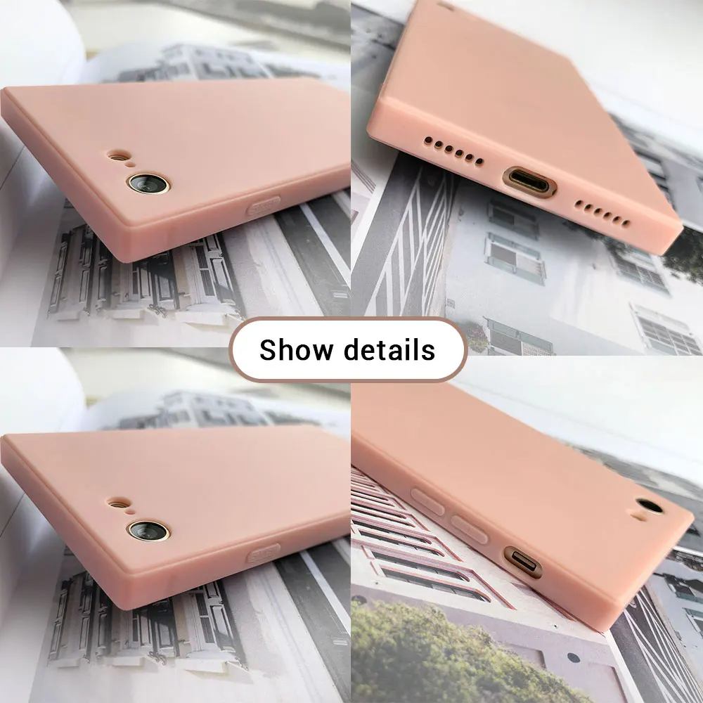 KISSCASE Square Style TPU Case For iPhone 7 8 6 6S Plus Matte Plain Hard Phone X XS Back Cover Capas |