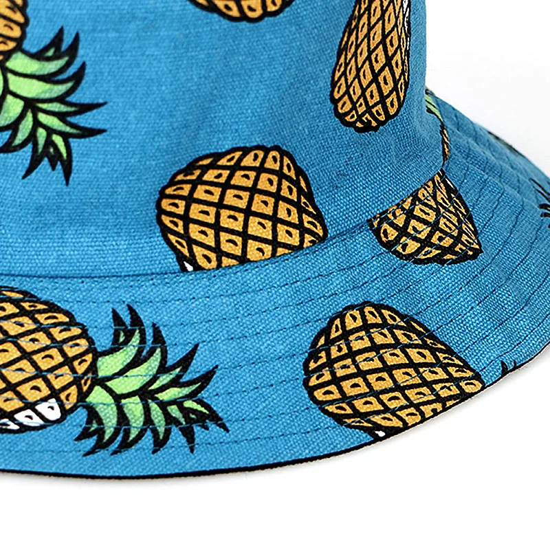 Мужская и женская панама с принтом ананаса Повседневная Кепка двойным козырьком